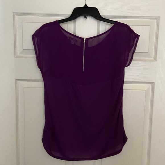 American Eagle Outfitters Purple Short Sleeve Top - Picture 3 of 3